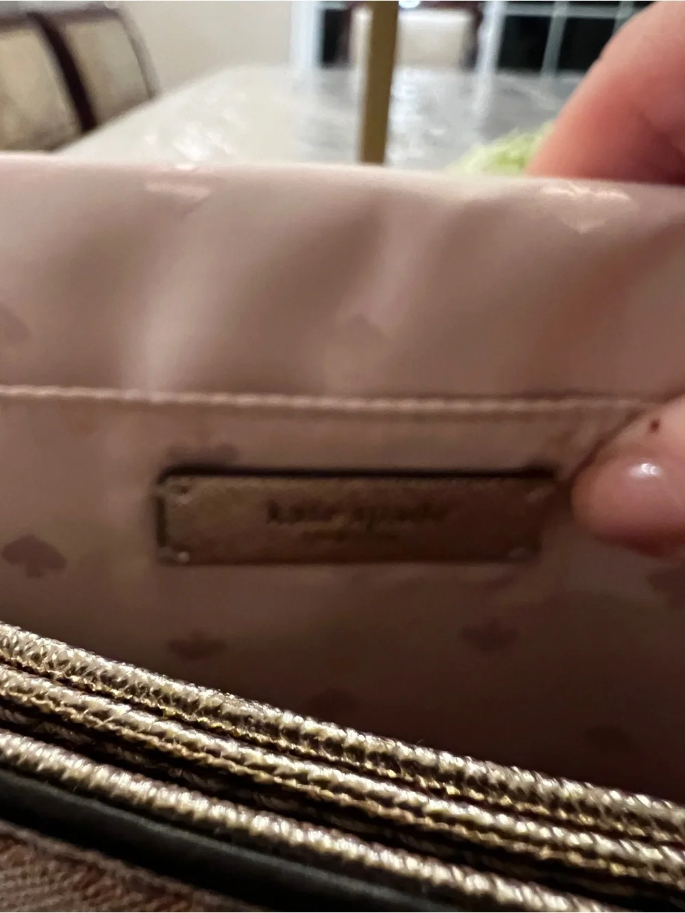 Kate Spade New York Rose Gold Saffiano Leather Flap Crossbody Bag